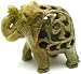 Handcarved Soapstone Momma Elephant With Baby