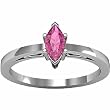 14K White Gold Pink Tourmaline Ring