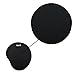 imoli Gel Mouse Pad with Wrist Support, Non Slip Base (Black)