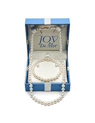 14k 6-7mm White Freshwater Pearl Necklace, Bracelet and Earring Set