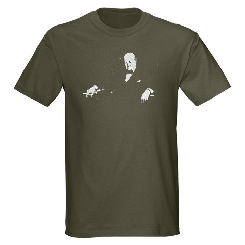 CHURCHILL Politics Dark T-Shirt by CafePress