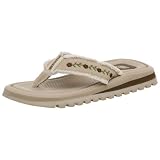 Skechers Cali Womens Why Key Key Thong,Natural,10 M