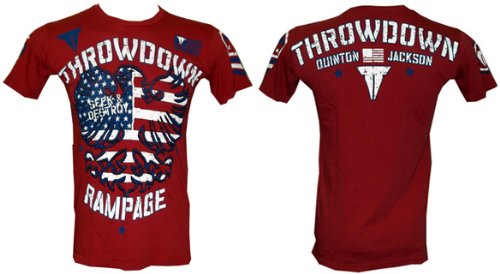 THROWDOWN BY AFFLICTION WARBIRD RAMPAGE JACKSON WALKOUT SHIRT