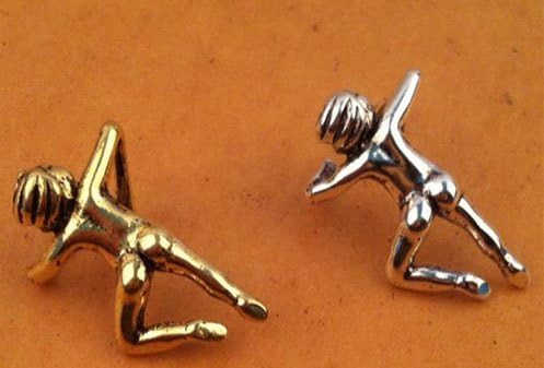 Climbing Man Ear Cuff Clip on Ear Ring Gothic Punk Style Wrap Fashion (2 Pack)
