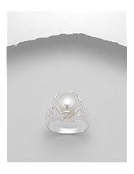 Fresh Water Pearls Ring In 92.5 Sterling Silver