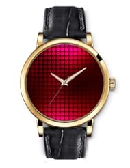 SPRAWL Aanalog Fashion Series Gold Ladies Watches of Genuine Black Leather Strap,Unique Wrist Watch for Women Girls Designed with red circles