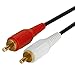 Cmple - 2 RCA Male to 2 RCA Male Stereo Audio Cable - Double RCA Stereo Cable/Cord - Gold Plated for Home Theater, HDTV, AV Receivers, Amplifiers, Gaming Consoles, Hi-Fi Systems, RCA Cable - 75 FT