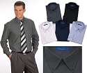 Langarm Uni Hemd Button Down Gr. 39 - 54 diverse Farben