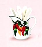 KITCHEN UTENSIL HOLDER RED HOT CHILI PEPPER