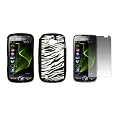 Zebra Stripes Design Soft Silicone Gel Skin Cover Case + Crystal Clear LCD Screen Protector for Samsung Omnia 2 i920 [Accessory Export Packaging]