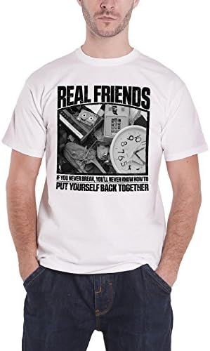 Real Friends Put Yourself Back Together Official Mens New White T Shirt
