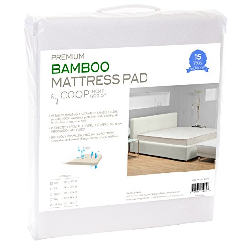 Ultra Luxe Bamboo Mattress Pad Protector Cover by Coop Home Goods