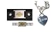 Los Angeles Lakers ProStarter/Leather Cuff /Heart Charm Chain Bracelet Package