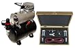 PAASCHE MILLENNIUM AIRBRUSH w/TANK COMPRESSOR-Wood Case PAASCHE MILLENNIUM AIRBRUSH w/TANK COMPRESSOR-Wood Case