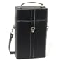 True Fabrications Milano Faux Leather Wine Box 2 Bottle Wine Holder