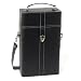 True Fabrications Milano Faux Leather Wine Box 2 Bottle Wine Holder