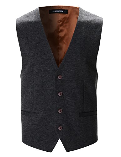 Flatseven mens designer stylish casual vest premium (ve…
