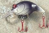 JLVLures Shallow Crankbait Confusion Glow : Diver Lures JLV Freshwater Smallmouth Steelhead Pike Salmon Trout Perch Whiper Mid Depth Walleye Casting Bass Hook Treble Red Boat Dock Brook Bay Little Stump River Trolling Weed Surface Topwater Shad