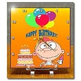 Edmond Hogge Jr Birthdays Birthday Boy and Cake Desk Clocks