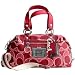 Coach 15861 Signature Op Art Sabrina Satchel Convertible Bag Purse Ruby
