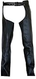 MENS BIKER MOTORCYCLE PREMIUM LEATHER CHAP CHAPS