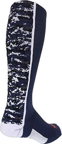 TCK Digital Camo OTC Socks (Navy/White, Medium)