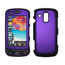 Purple Rubberized Snap-On Cover Hard Case Cell Phone Protector for Samsung Rogue U960 [Accessory Export Packaging]