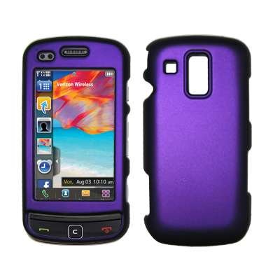 Purple Rubberized Snap-On Cover Hard Case Cell Phone Protector for Samsung Rogue U960 [Accessory Export Packaging]