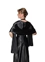 Stola, Schal für Abendkleid, Farbe schwarz, Satin, ca. 45 x 180 cm