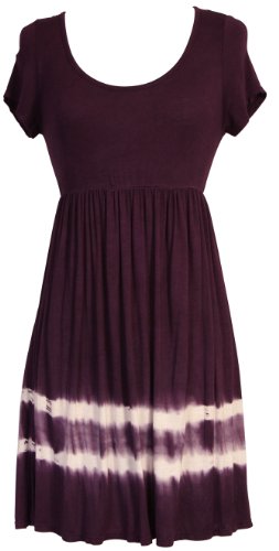 Fashion Tie-Dye Mini Babydoll Dress Junior Plus Size