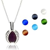 Oxidized Sterling Silver Stylish Interchangeable Cats Eye Stone Pendant Set