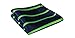 SetSense Men's Stripe Jacquard Woven Self Bow Tie Set One Size Green / Blue