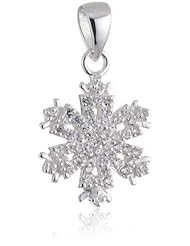 VINANI brand Germany 925 Sterling Silver Women Pendant Snowflake with white Zirconia ASW-EZ