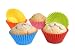 SiliconeZone Set of 6 Assorted Large Muffin Cups: Solid colors