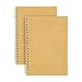 Soft Cover Spiral Notebook Journal 2-pack, Coofficer Blank Sketch Book Pad, Wirebound Memo Notepads Diary Notebook Planner with Unlined Paper, 100 Pages/ 50 Sheets, 7.5