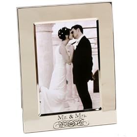 Silver Plated Mr & Mrs Photo Frame - Wedding Gift, 7 x 5