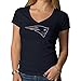 NFL New England Patriots Women's '47 V-Neck Scrum Tee, Midnight, Small