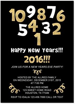 New Years Eve Countdown Party Invitation, Holiday Party Invitation