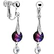 Handcrafted Crystal Zirconia Hollywood Glamour Clip Earrings