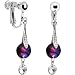 Handcrafted Crystal Zirconia Hollywood Glamour Clip Earrings
