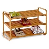 Honey-Can-Do SHO-01599 Bamboo 3-Tier Shoe Shelf