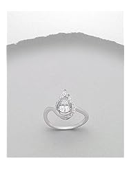 White CZ Ring In 92.5 Sterling Silver