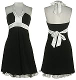 LOVE TEASE Charmeuse Trimmed Stretch Halter Dress