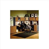 Bush Furniture Advantage Right L-Shape Office Suite in Natural Cherry and Slate