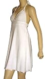 Terry Empire Halter Dress with Spaghetti Tie