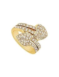 Diamond Heart Ring 14K Yellow Gold - 2.00 CT Diamonds