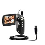 Classic Straight USB Cable for the Coby CAM4000 SNAPP Camcorder - uses Gomadic TipExchange Technology