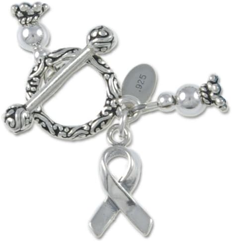 Purple Awareness Bracelet Made with SWAROVSKI ELEMENTS and Bali & Sterling Silver - Awareness Bracelet Lengths Available (7", 7.25", 7.5",7.75" or 8")