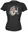 Dead Man's Hand PIRATE & PARROT Womens Babydoll tee Shirt in 6 Colors Small thru XL