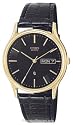 Citizen Men's Gold-Tone Black Leather Watch #BK3302-08E
